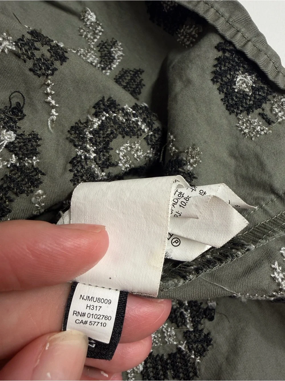 Imperfect Kate Spade skirt embroidered 100% cotton poplin discontinued Broome St
